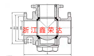 Q944F/Q945F电动低温三通球阀外形结构图