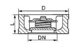H71H铸钢对夹式止回阀结构图