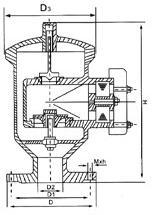 ZFQ-II全天候防爆阻火呼吸阀结构图