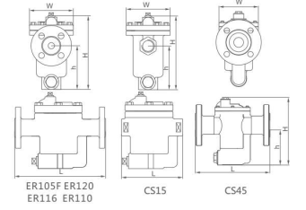 CS45H倒置桶式蒸汽疏水阀结构图